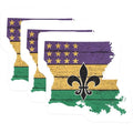 (3 Pack) Louisiana Decals - Fleur De Lis - State Pride Laptop Decal - 3 Inches On Longest Side - Easy Peel & Apply - Made in USA - 3MCS4413