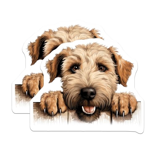 (2 Pack) Puppy Face Refrigerator Decor Magnet - 5" On Longest Side - Sticks to Smooth Flat Surfaces - Made in USA - MAG10284