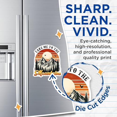 (2 Pack) Take Me to The Mountains Magnets - Adventure Lovers Magnets - Nature Scene Magnets - 5" On Longest Side - for Cars, Refrigerators, Toolboxes, Lockers - Made in USA BMCS3263