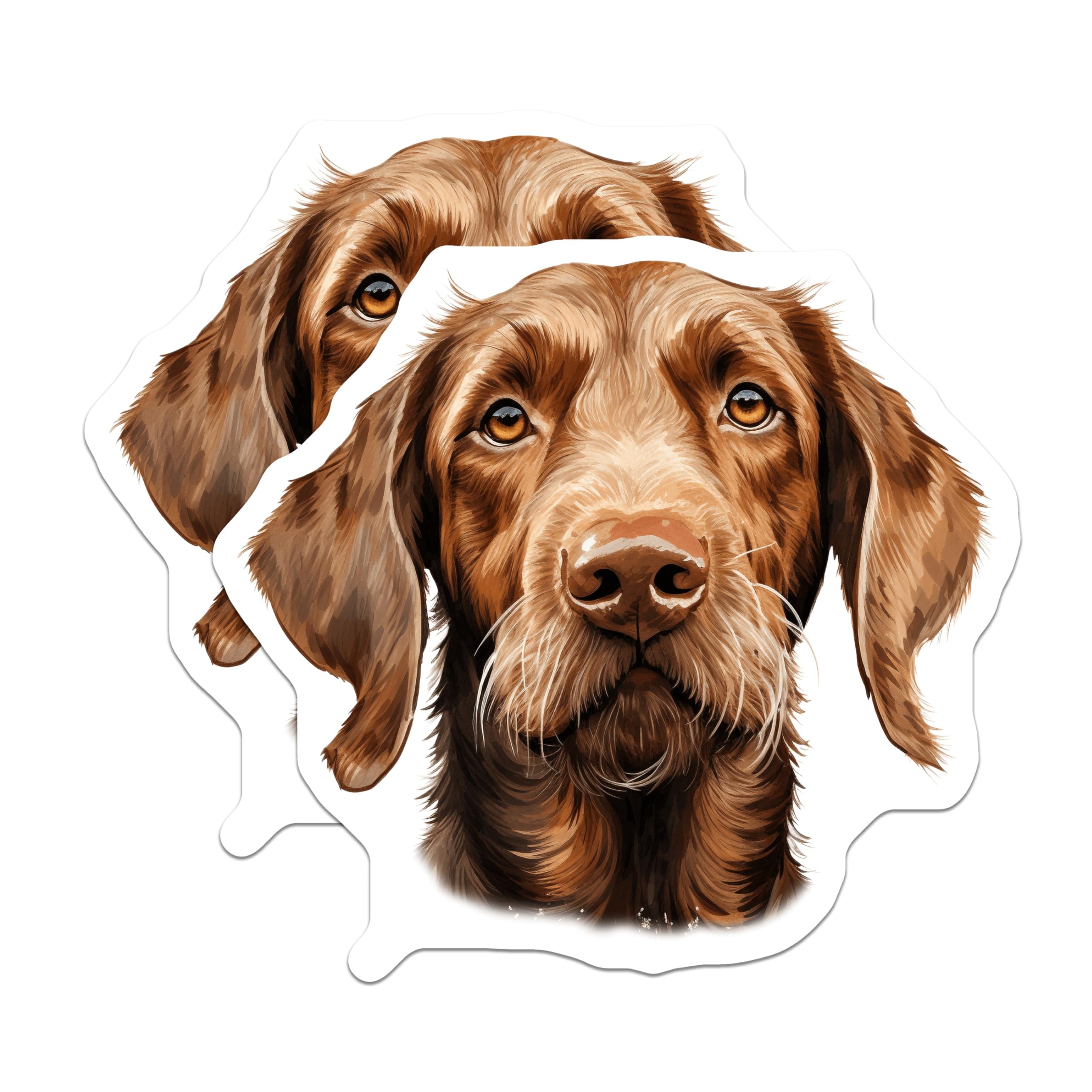 (2 Pack) Vizsla Dog Magnets - Hunting Breed Decor - Pet Owner Refrigerator Art - 5 Inches On Longest Side - Thick Durable Magnet - Made in USA - MAG29145