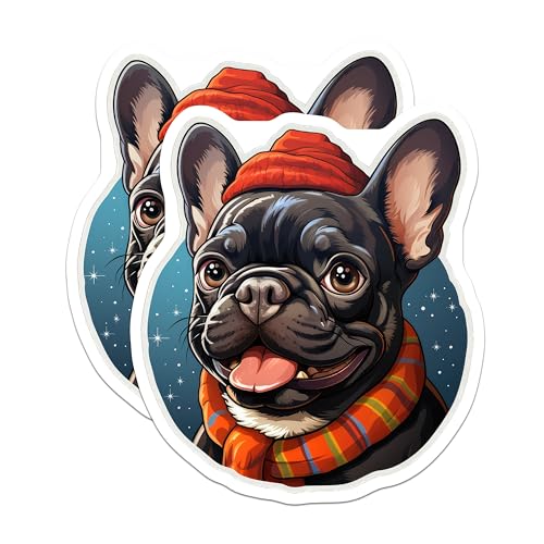 (2 Pack) French Bulldog Magnets - Dog Lover - Cute Pet Magnets - 5" On Longest Side - for Cars, Fridges, Toolboxes - Made in USA - MAG3942