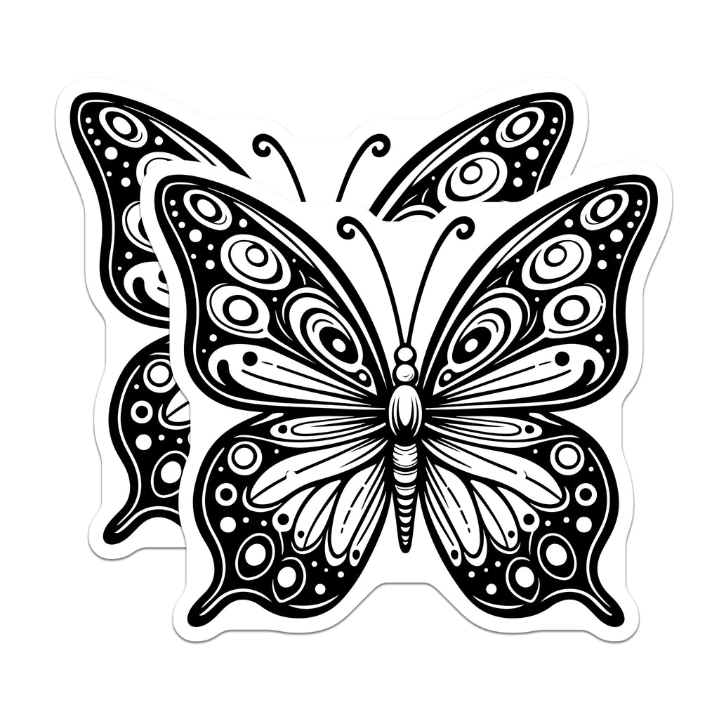(2 Pack) Butterfly Magnets - Boho Fridge Decor - Whimsical Locker Accent - 5 Inches On Longest Side - Thick Durable Magnet - Made in USA - MAG39947