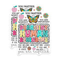 (2 Pack) Dear Tiny Human Behind Me Magnets Magnets - Inspirational Quotes - Motivational Decor - 5" On Longest Side - Made in USA - Sticks to Refrigerators & Metal Surfaces - MAG9108