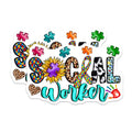 (2 Pack) Social Worker Magnets - Autism Awareness Support - Professional Appreciation Decor - Fridge Item - 5 Inches On Longest Side - Thick Durable Magnet - Made in USA - MAG26155