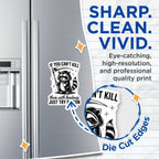 (2 Pack) Dark Humor Raccoon Magnets - Funny Sarcastic Quote - Grim Reaper Animal Art - Edgy Fridge Decor for Friends - 5 Inches On Longest Side - Thick Durable Magnet - Made in USA - MAG37935