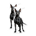 (2 Pack) Black Doberman Dog Magnets - Pet Parent Home Decor - Dog Breed Appreciation - 5 Inches On Longest Side - Thick Durable Magnet - Made in USA - MAG29140