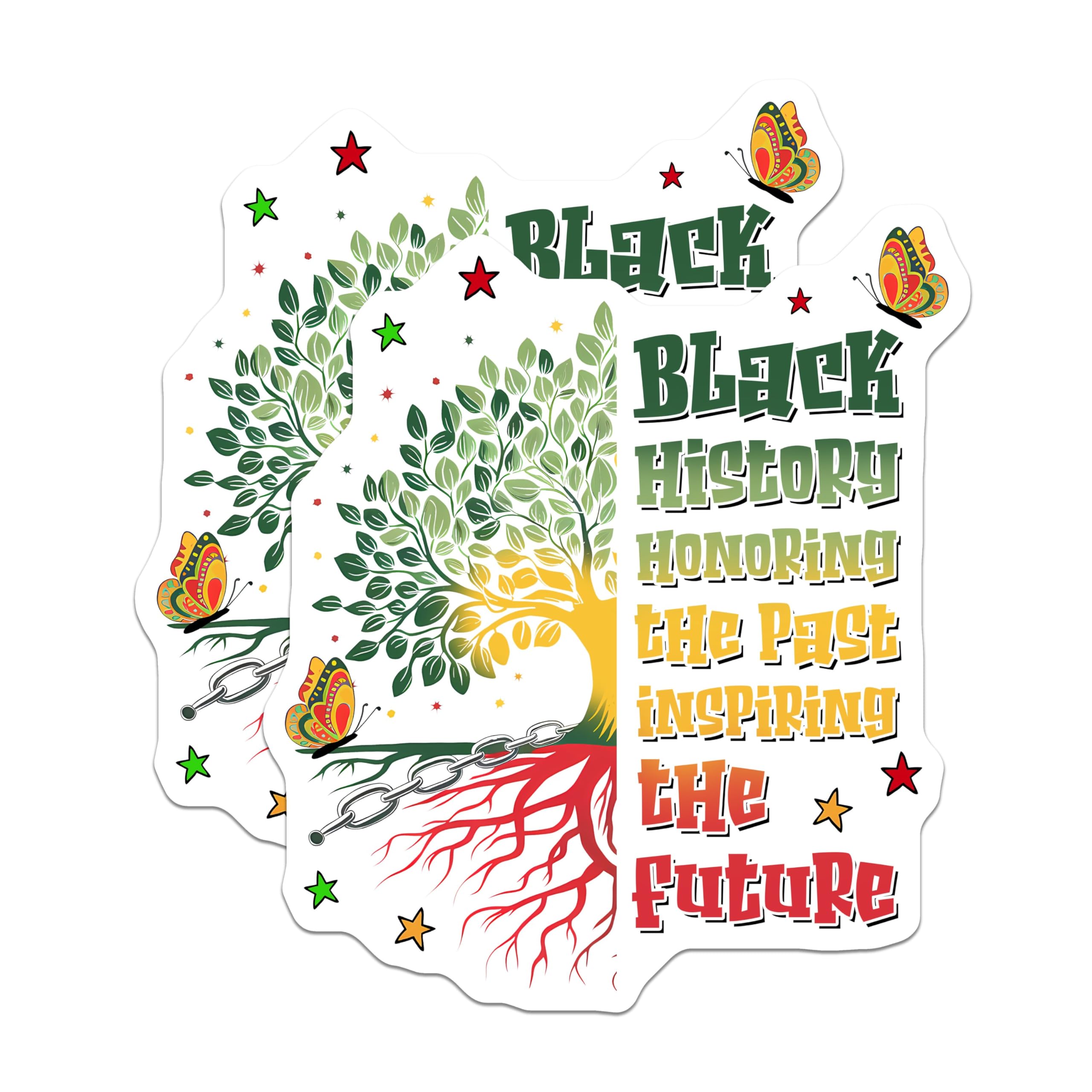 (2 Pack) Black History Magnets - Honoring The Past Magnets - Inspiring The Future Magnets - Tree of Life Magnets - 5" On Longest Side - for Cars, Fridges, Toolboxes - Made in USA - MAG3728