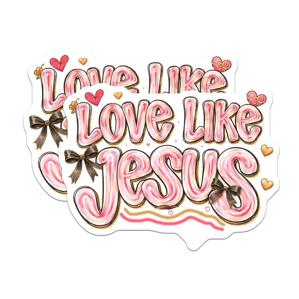 (2 Pack) Love Like Jesus Magnets - Religious Home Decor - Inspirational Christian Sayings - 5" On Longest Side - Premium Magnet - for Cars, Refrigerators, Toolboxes, Lockers - Made in USA - MAG17017