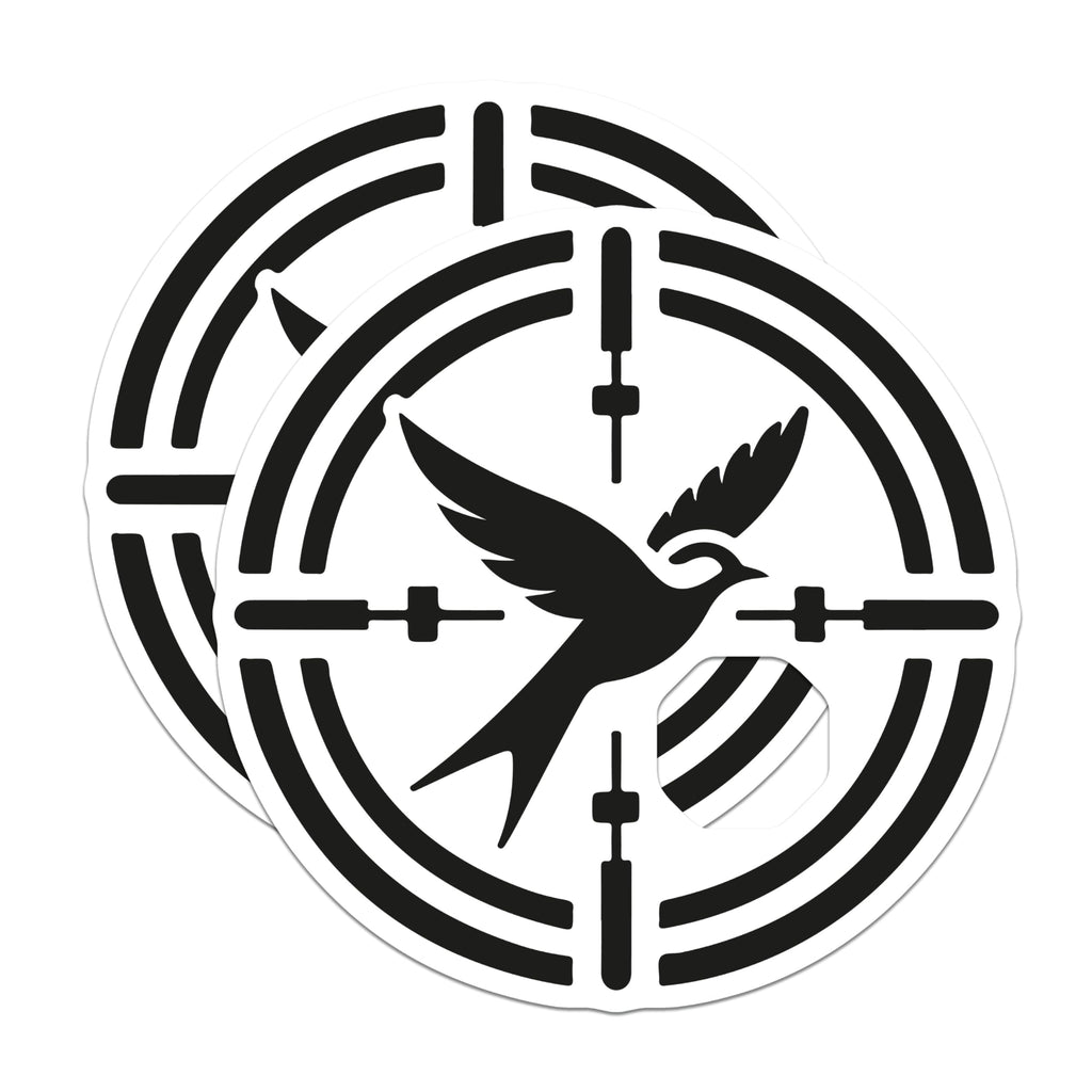 (2 Pack) Swallow Target Magnets - Hunter Bird Art - Fridge Locker Decor - 5 Inches On Longest Side - Thick Durable Magnet - Made in USA - MAG21963
