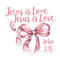 (2 Pack) Jesus is Love Magnets Magnets - John 3:16 - Inspirational Christian Decor - 5" On Longest Side - Made in USA - Sticks to Refrigerators & Metal Surfaces - MAG8924