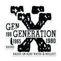 (2 Pack) Generation X Magnets - Vintage Generation X 1965-1980 - Nostalgic Raised on Hose Water - 5" On Longest Side - for Cars, Refrigerators, Toolboxes, Lockers - Made in USA BMCS3105