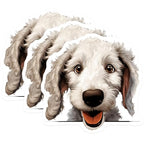 (3 Pack) Goldendoodle Decals - Laptop Decals - Cute Dog Stickers - 3 Inches On Longest Side - Easy Peel & Apply - Made in USA - 3MCS8621