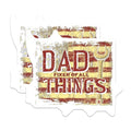 (2 Pack) Dad Fixer of All Things Stickers - Funny Dad Meme Stickers - Father's Day Gift for Dad from Kids - 5" On Longest Side - Sticks to Any Smooth Flat Surface - Made in USA - BMCS3055