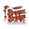 (2 Pack) Breaux Bridge Magnets - Crawfish Capital - Louisiana Souvenir Decor - 5 Inches On Longest Side - Thick Durable Magnet - Made in USA - MAG19359