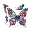 (2 Pack) Sparkly Butterfly Magnets - Floral Fridge Decor - Aesthetic Locker Accessory - 5 Inches On Longest Side - Thick Durable Magnet - Made in USA - MAG38397