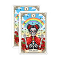(2 Pack) Sugar Skull Magnets - The IDGAF - Day of The Dead Funny Humor - 5" On Longest Side - Premium Magnet - for Cars, Refrigerators, Toolboxes, Lockers - Made in USA - MAG15720