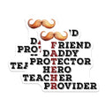 (2 Pack) Dad Friend Daddy Protector Hero Teacher Provider Stickers - Funny Dad Stickers - Father's Day Stickers - 5" On Longest Side - Sticks to Smooth Flat Surfaces - Made in USA - BMCS4002