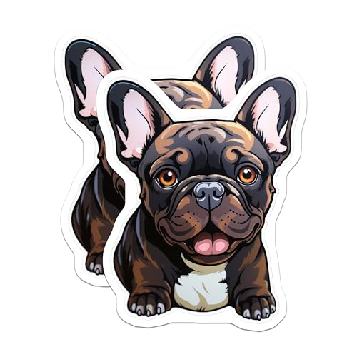 (2 Pack) French Bulldog Magnets - Cute Dog ations - Animal Lovers - Home - 5" On Longest Side - for Cars, Fridges, Toolboxes - Made in USA - MAG3933