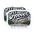 (2 Pack) Hoover Alabama Magnets - Riverchase - City of Excellence - Souvenir Magnets - 5" On Longest Side - Premium Magnet - for Cars, Refrigerators, Toolboxes, Lockers - Made in USA - MAG17172