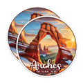(2 Pack) Arches National Park Bumper Magnet - US National Park - Choose from 63 Parks - 5" On Longest Side - Decal for Car Bumper, Laptop, Water Bottle, Wall, and Window - MAG1572