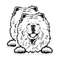 (2 Pack) Fluffy Dog Face Stickers - Cute Puppy Decal - Cartoon Animal Stickers for Kids and Adults - 5" On Longest Side - Sticks to Smooth Flat Surfaces - Made in USA - BMCS4036
