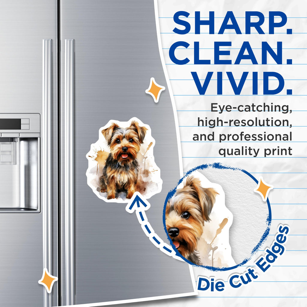 (2 Pack) Yorkshire Terrier Magnets - Cute Yorkie Puppy Decor - Dog Mom Kitchen Fridge Magnet - 5 Inches On Longest Side - Thick Durable Magnet - Made in USA - MAG30773