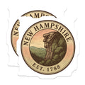 (2 Pack) New Hampshire State Magnets - Old Man of the Mountain - Franconia Notch NH Iconic - Est 1788 Travel - 5 Inches On Longest Side - Thick Durable Magnet - Made in USA - MAG21027