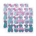 (2 Pack) Cardiac Nurse Stickers - Medical Staff Decals - 5" On Longest Side - Sticks to Smooth Flat Surfaces - Made in USA - BMCS9131 - BMCS9131