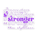 (2 Pack) Stronger Than Alzheimer Stickers - Inspirational Quote Stickers - Support Awareness Stickers - 5" On Longest Side - Sticks to Smooth Flat Surfaces - Made in USA - BMCS9798
