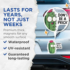 (2 Pack) Cactus Cartoon Magnets - Funny Cactus Quote Decor - Cute Kitchen Fridge Accessories - 5" On Longest Side - for Cars, Fridges, Toolboxes - Made in USA - MAG5594