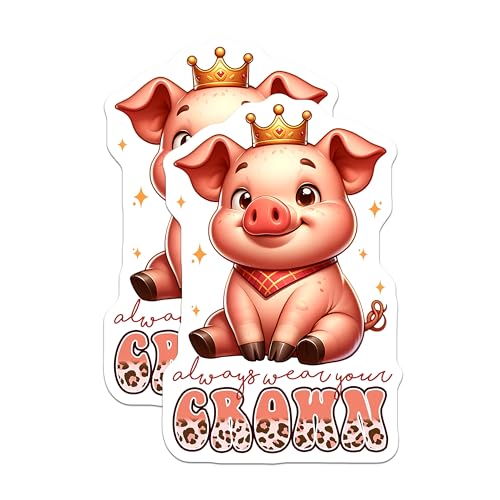 (2 Pack) Cute Piglet Magnets - Animal Lovers - Kitchen Decor - 5" On Longest Side - for Cars, Fridges, Toolboxes - Made in USA - MAG7939