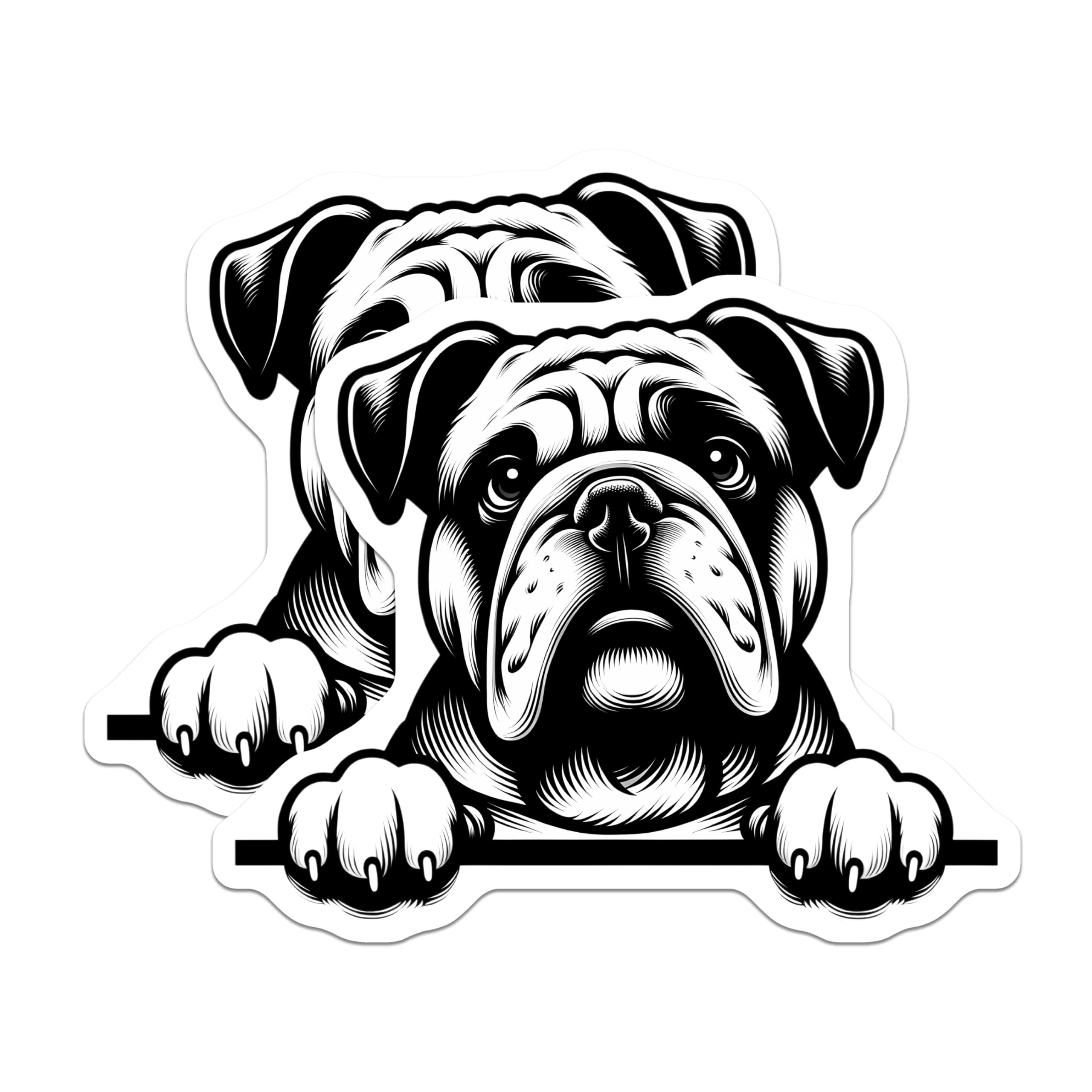 (2 Pack) Bulldog Magnets - Cute Dog Decor - Animal Lover Refrigerator Magnets - 5" On Longest Side - Premium Magnet - for Cars, Refrigerators, Toolboxes, Lockers - Made in USA - MAG14097