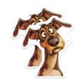 (2 Pack) Quirky Cartoon Dog Magnets - Funny Expressive Canine Refrigerator Locker Decor - Unique Animal Art Kitchen Magnets - 5 Inches On Longest Side - Thick Durable Magnet - Made in USA - MAG24734