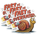 (3 Pack) Fast is Overrated Decals - Funny Snail Decal - Rocket Snail Laptop Decals - 3 Inches On Longest Side - Easy Peel & Apply - Made in USA - 3MCS0916