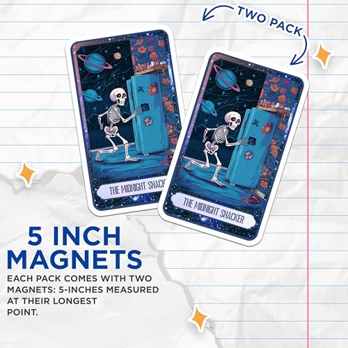 (2 Pack) Midnight Snacker Magnet - 5" On Longest Side - Sticks to Smooth Flat Surfaces - Made in USA - MAG9986