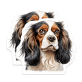 (2 Pack) Cavalier King Charles Spaniel Magnets - Tri Color Dog Art - Dog Mom Fridge Decor - 5 Inches On Longest Side - Thick Durable Magnet - Made in USA - MAG28197