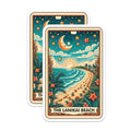 (2 Pack) Coastal Decor Magnet - Tropical Art - Vacation Souvenir - 5" On Longest Side - Sticks to Smooth Flat Surfaces - Made in USA - MAG10313