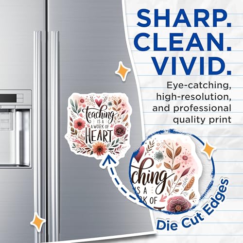 (2 Pack) Teaching Magnets - Teacher Appreciation - Inspirational Magnets - Motivational Encouragement - 5" On Longest Side - for Cars, Fridges, Toolboxes - Made in USA - MAG4425