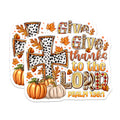 (2 Pack) Give Thanks Lord Magnets - Christian Fall Decor - Thanksgiving Kitchen Art - Psalm 136:1-5 Inches On Longest Side - Thick Durable Magnet - Made in USA - MAG29295
