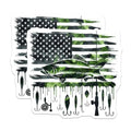 (2 Pack) Patriotic Bass Fishing Decor Magnet - 5" On Longest Side - Sticks to Smooth Flat Surfaces - Made in USA - MAG10166