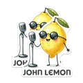 (2 Pack) John Lemon Stickers - Funny Lemon Design - Music Themed - 5" On Longest Side - Sticks to Smooth Flat Surfaces - Made in USA - BMCS7589