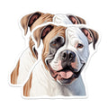 (2 Pack) American Bulldog Magnets - Dog Lover Decor - Pet Parent Fridge Art - 5 Inches On Longest Side - Thick Durable Magnet - Made in USA - MAG25847