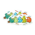 (2 Pack) Funny Frog Magnets - Eat Sleep Bathe Repeat - Cute Animal Humor Fridge Decor - 5 Inches On Longest Side - Thick Durable Magnet - Made in USA - MAG38468