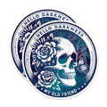 (2 Pack) Hello Darkness My Old Friend Magnets - Skeleton with Rose and Butterflies - 5 Inches On Longest Side - Premium Magnet - for Cars, Refrigerators, Toolboxes - Made in USA - MAG2237