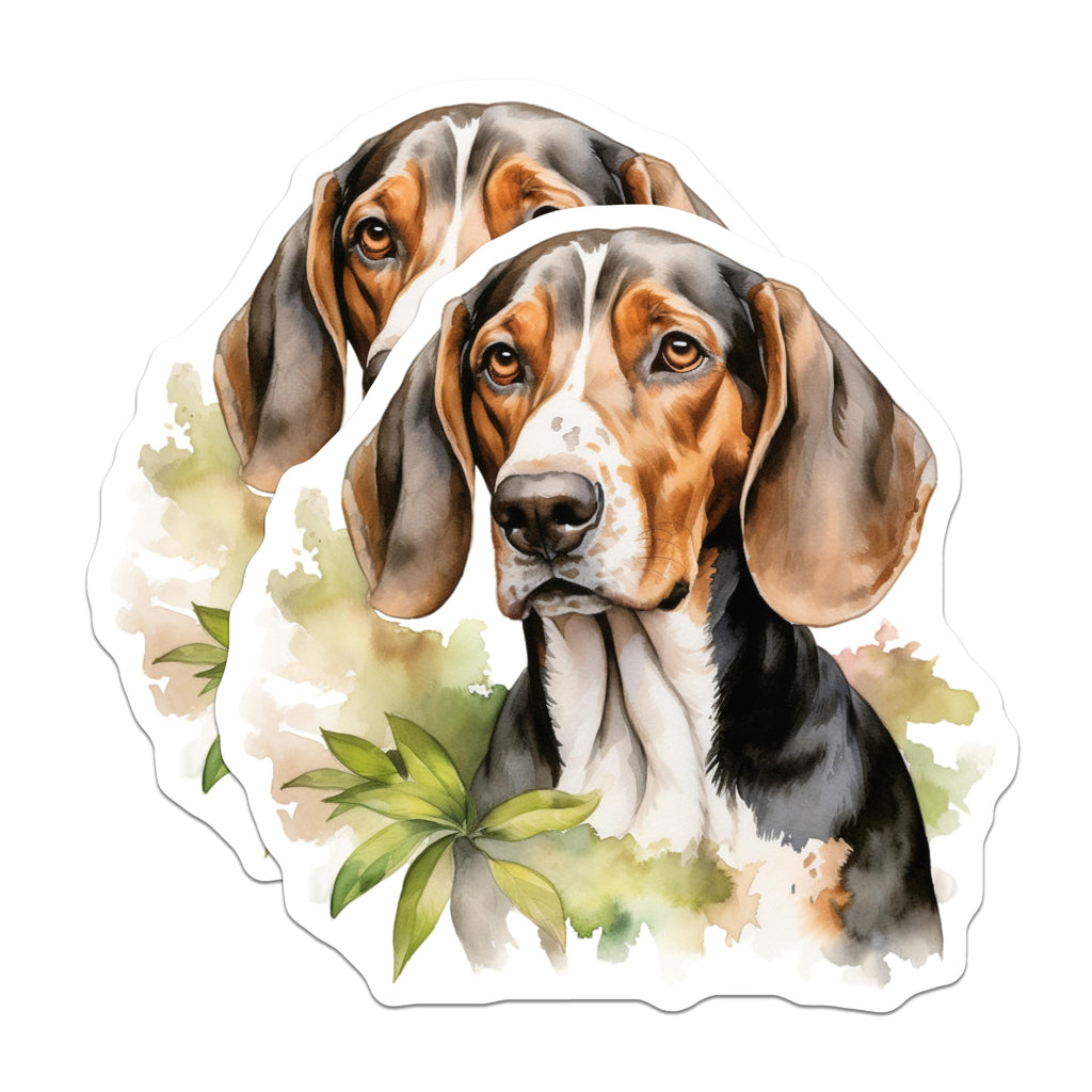 (2 Pack) Basset Hound Magnets - Watercolor Pet Illustration - Canine Lover Decor - 5 Inches On Longest Side - Thick Durable Magnet - Made in USA - MAG25413