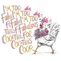 (3 Pack) Fabulous Chicken Decals - Funny Rooster Art - Sassy Bird Laptop Decal - 3 Inches On Longest Side - Easy Peel & Apply - Made in USA - 3MCS0917