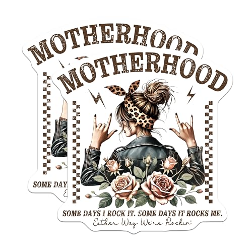 (2 Pack) Fun Mom Decor Magnet - Inspirational Quote - 5" On Longest Side - Sticks to Smooth Flat Surfaces - Made in USA - MAG10230