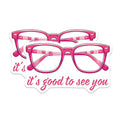 (2 Pack) Glasses Magnets - It's Good to See You Quote - 5" On Longest Side - for Cars, Fridges, Toolboxes - Made in USA - MAG8088