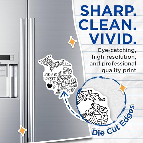 (2 Pack) Home is Where The Michigan is Magnets Magnets - Michigan State Outline Design - 5" On Longest Side - Made in USA - Sticks to Refrigerators & Metal Surfaces - MAG9070