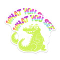 (2 Pack) Cool Alligator Magnets - Psychedelic Gator Decor - Funny Sassy Reptile Fridge Magnets - 5 Inches On Longest Side - Thick Durable Magnet - Made in USA - MAG20445